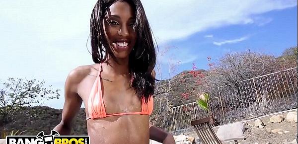  BANGBROS - Skinny Ebony Babe Adriana Malao Gets Her Nice Ass Banged
